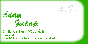 adam fulop business card